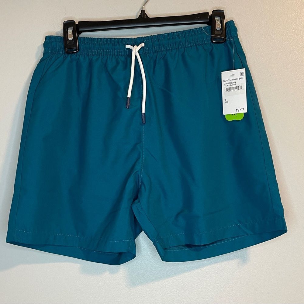 Abound Men’s Swim Trunks Teal Gloss Small